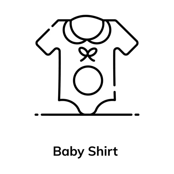 Baby Shirt Ikone Flachen Vektor Design Babybekleidung — Stockvektor