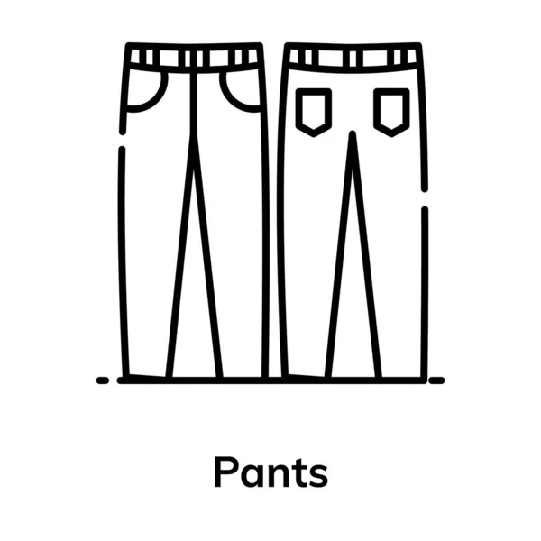 Icono Pantalones Diseño Plano Úsalo Comercialmente — Archivo Imágenes Vectoriales