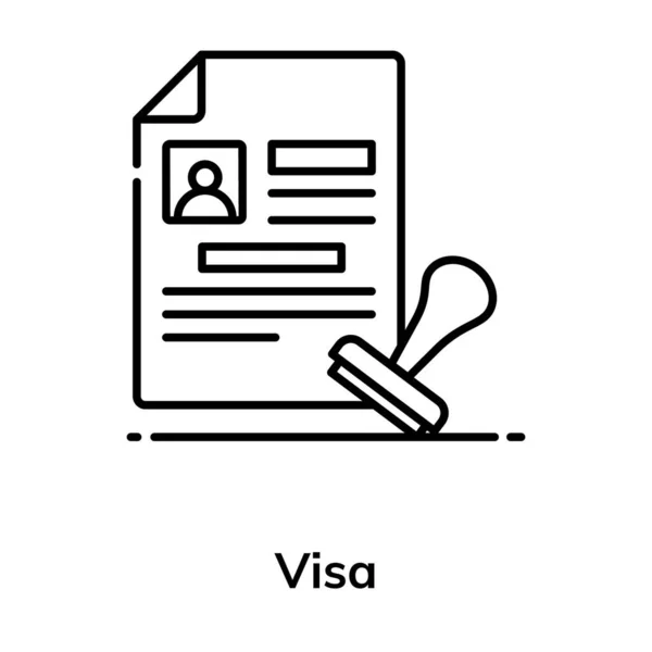 Permit Enter Leave Country Visa Icon Design — Stock Vector