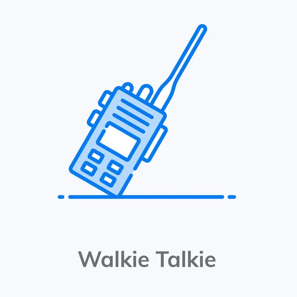 携帯型の双方向無線トランシーバ装置 ウォーリートーキーアイコン — ストックベクタ