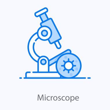 Mikroskobun düz tasarımı, bir laboratuvar araştırma ekipmanı. 