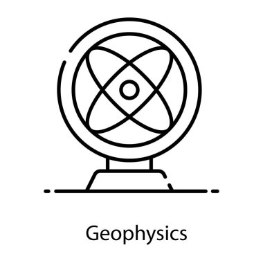 Coğrafya Simgesi, düz stil toprak çalışması 