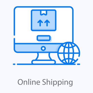 Çevrimiçi sevkiyat simgesini gösteren paket içerisindeki modaName