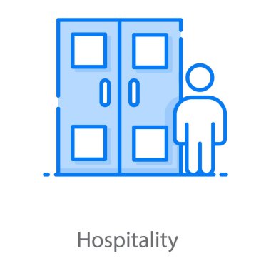 Konukseverlik ikonu, ev sahibi tarafından sıcak bir karşılama.