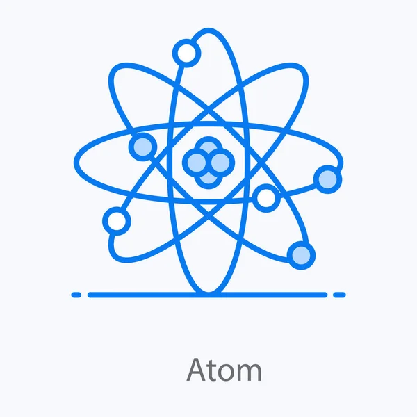 Ein Flacher Vektor Stil Der Quantenphysik Atom Editierbares Symbol — Stockvektor