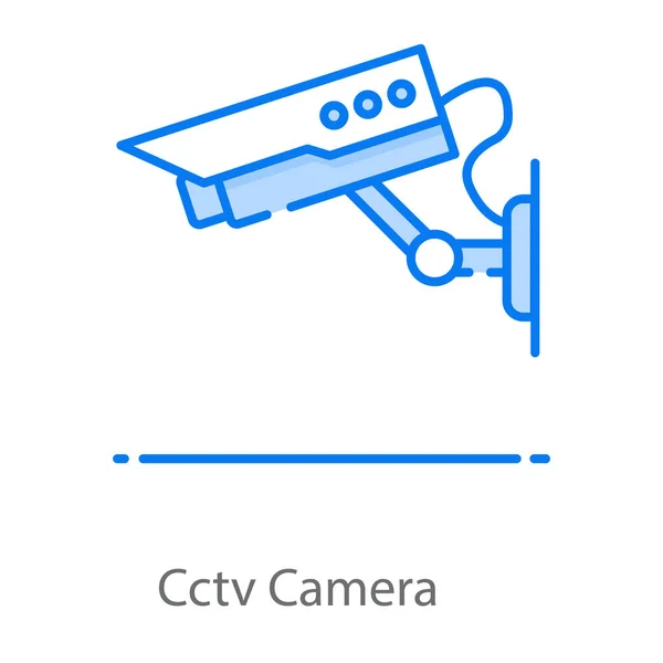 Closed Circuit Fernseher Cctv Kamera Überwachungsauge Symbol Flachem Stil — Stockvektor