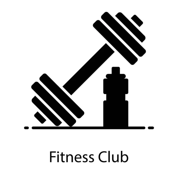 Modny Płaski Design Ikony Klubu Fitness — Wektor stockowy