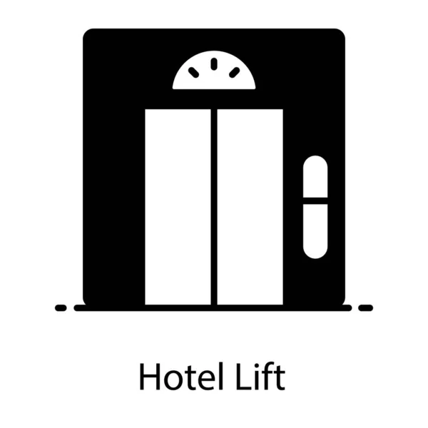 Diseño Moderno Del Icono Del Ascensor Del Hotel — Vector de stock