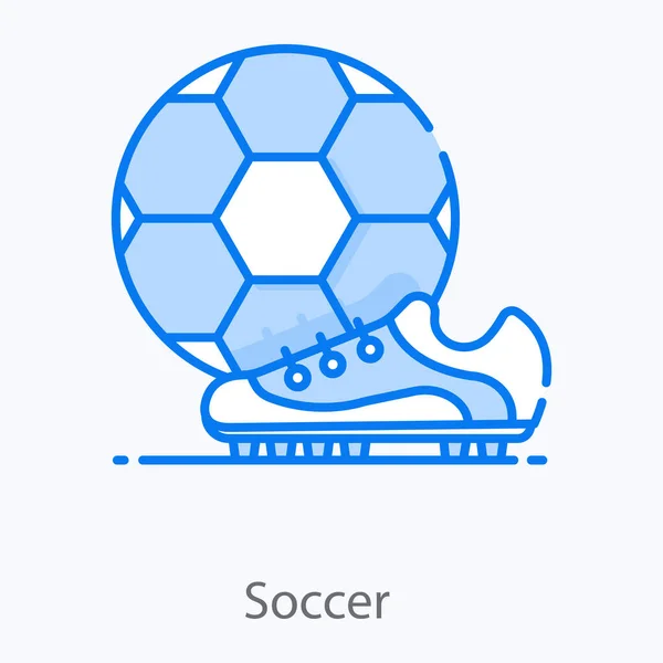 Футбол Взуттям Модний Плаский Стиль Футбольної Ікони — стоковий вектор