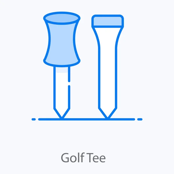 Golf Tee Ikon Szerkeszthető Lapos Design — Stock Vector