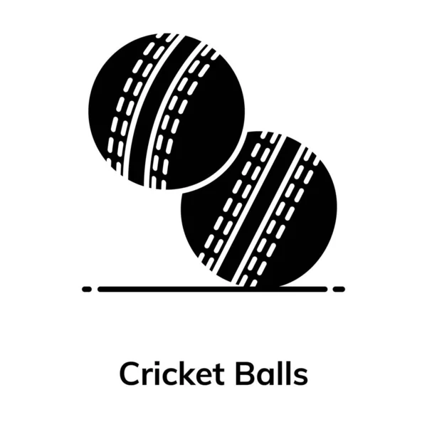 Ein Sportgerät Für Cricket Das Cricketbälle Darstellt — Stockvektor