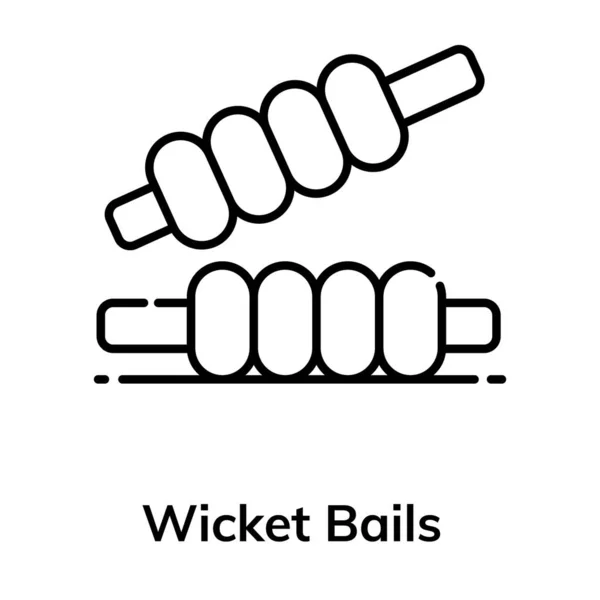 Equipo Deportivo Utilizado Por Los Jugadores Para Apoyar Wicket Diseño — Vector de stock