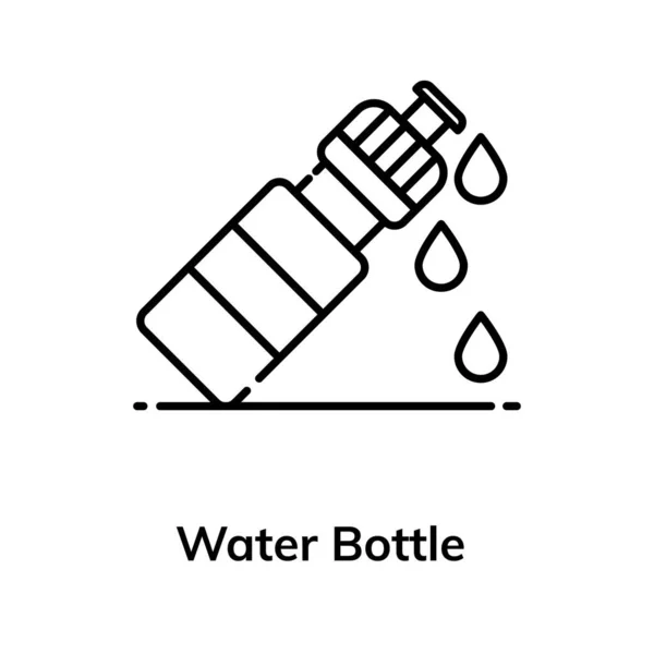 Flaches Vektor Design Des Wasserflaschen Symbols — Stockvektor