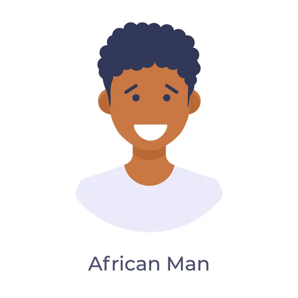 Модный Плоский Вектор Африканского Мужчины Мужчины — стоковый вектор