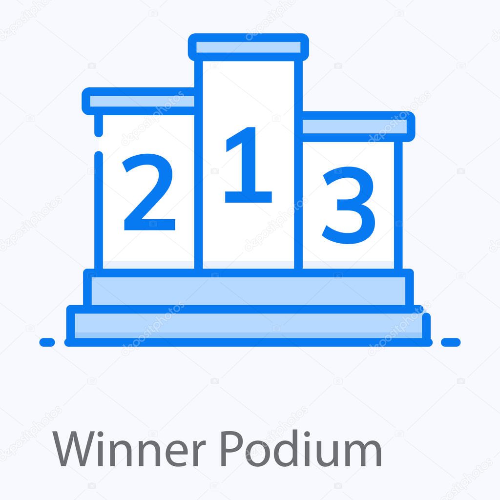 Leaderboard vector style, winner podium icon design 