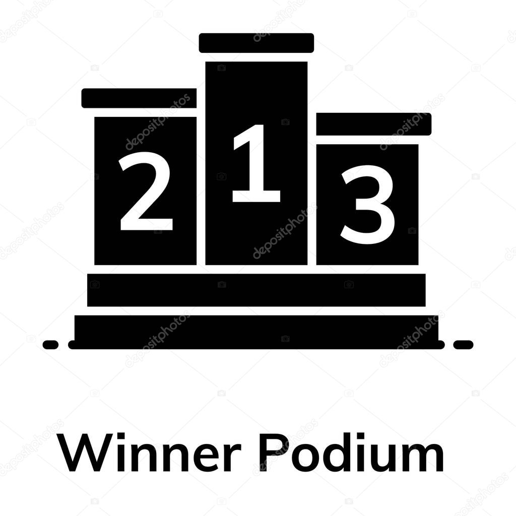 Leaderboard vector style, winner podium icon design 