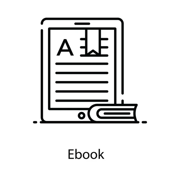 Mobiletechnological Electronic Book Icon Design Rivista Online — Vettoriale Stock