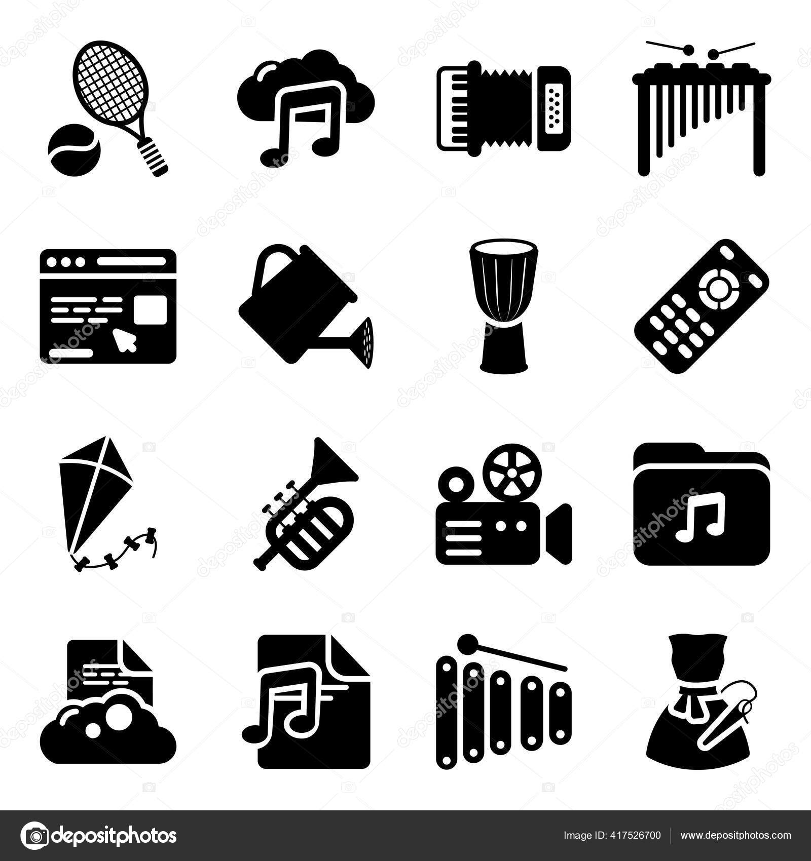 Entertainment Leisure Activities Modern Flat Style Pack Stock Vector by