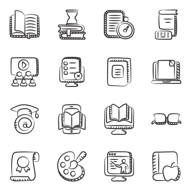 Eğitim ve Bilgi Doodle Simgeleri Paketi 