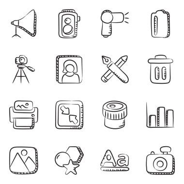 Grafiksel Araçlar Doğrusal Simgeler Paketi 