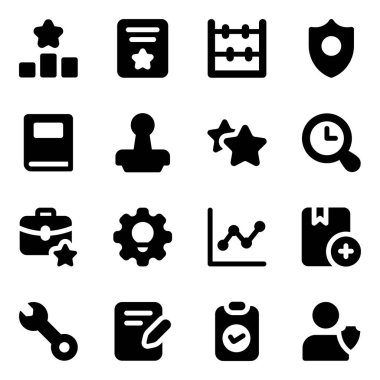 İş ve Finans Simgeleri Moda Dolu Biçimli 