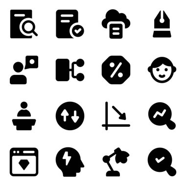 İş ve İş yeri Simgeleri Vektörleri Paketi 