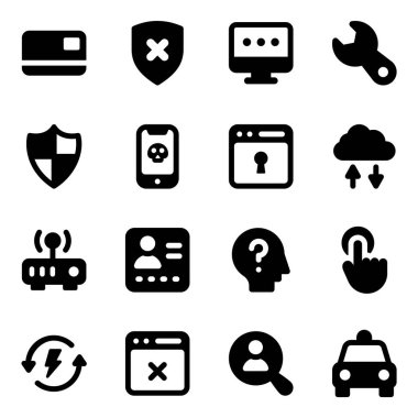 Kavramsal Doldurulmuş Simge Vektörleri Paketi 