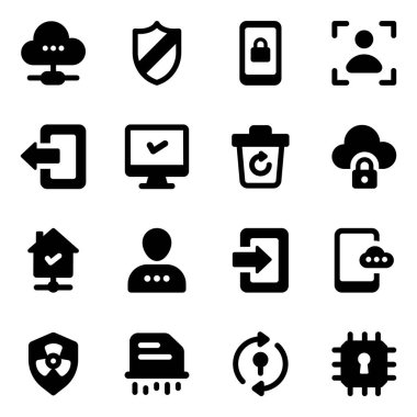 Simge Vektörleri Paketi Teknoloji Dolduruldu 