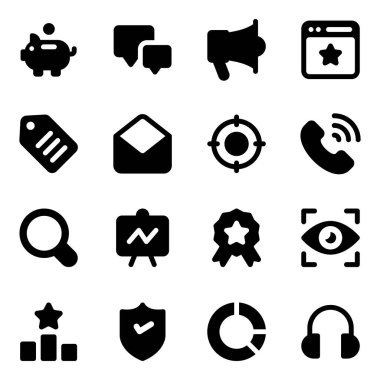 Modern Doldurulmuş Biçimde Dijital Pazarlama Vektörleri 