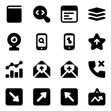 Modern Teknoloji Kabartma Simgeleri Paketi 