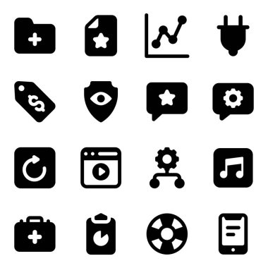 Modern Seo Solid Simgeleri Paketi 