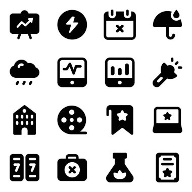 Düzenlenebilir Katı Simgeler Paketi 