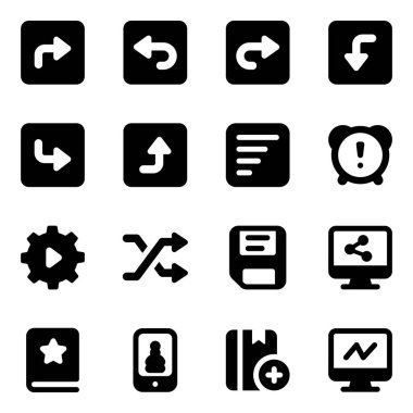 Yön Okları Kabartma Simgeleri Paketi 