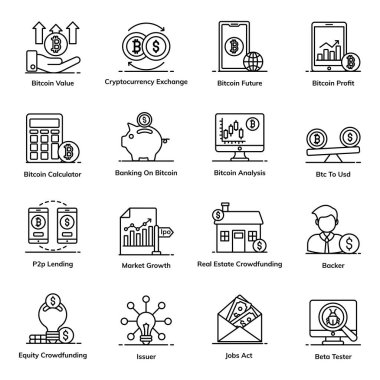 Şifreleme Düz Simgeleri Kümesi 