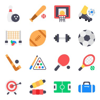 Spor Düz Simgeleri Paketi 