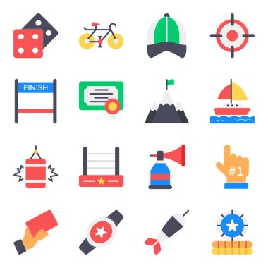 Spor Düz Simgeler Paketi 