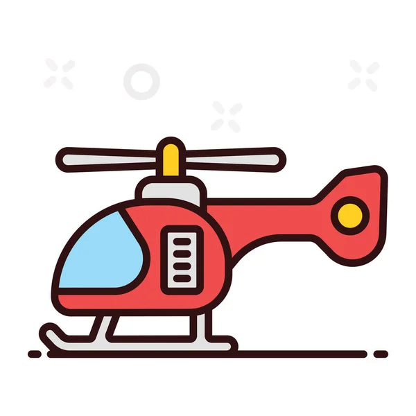 直升机图标设计 可编辑风格的旋翼飞行器矢量 — 图库矢量图片