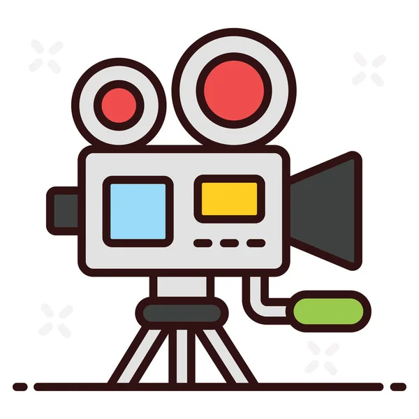 Event Video Kamera Vektor Stílus Ikon Design Digitális Fényképezőgép Lapos — Stock Vector