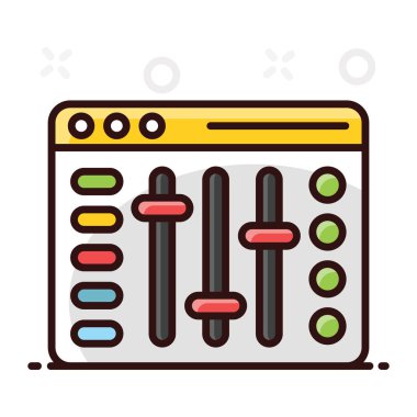 Ses eşitleyicisinin düz tasarımı, bir frekans düzenleyici