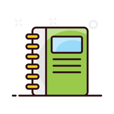 Adres defteri simgesi konseptini gösteren kitap profili