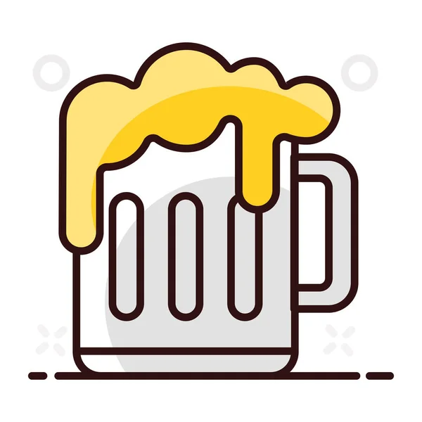 Icon Beer Mug Party Celebration Concept Vector — Stock Vector