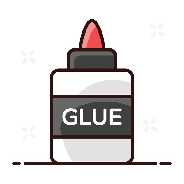 Icon Glue Bottle Sticky Stationery Item Modern Flat Style — Stock Vector