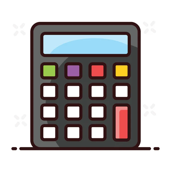 Kalkulačka Matematické Výpočetní Zařízení Moderním Plochém Stylu — Stockový vektor