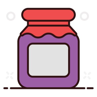 Balla dolu hava geçirmez plastik bir kavanoz, bal kavanozunun vektör tasarımı 