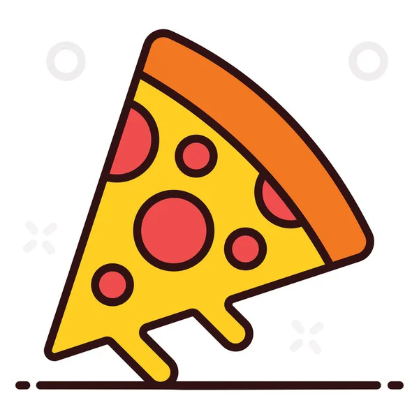 Delicioso Diseño Icono Rebanada Pizza Comida Rápida — Vector de stock