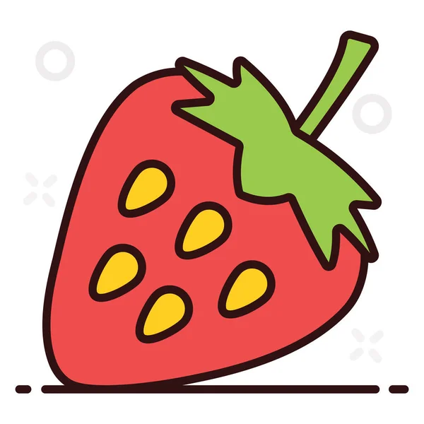 Vektordesign Von Erdbeeren Gesundes Essen — Stockvektor