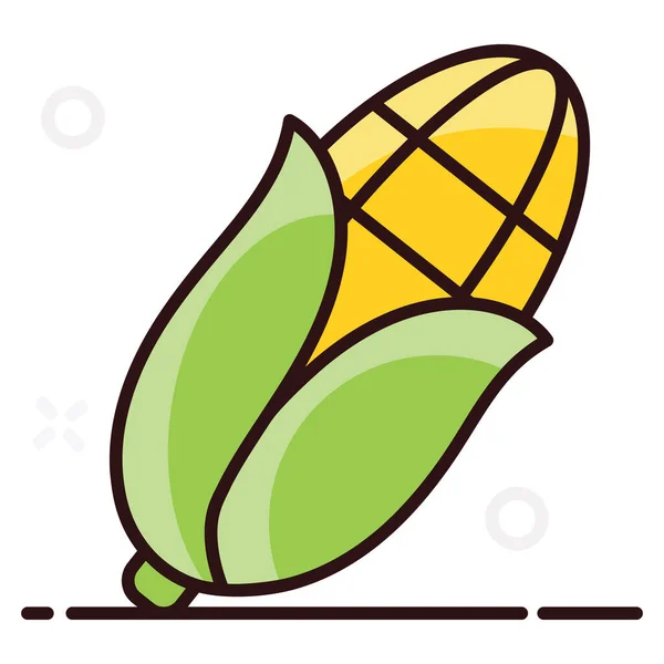 现代扁平型玉米芯的矢量设计 — 图库矢量图片