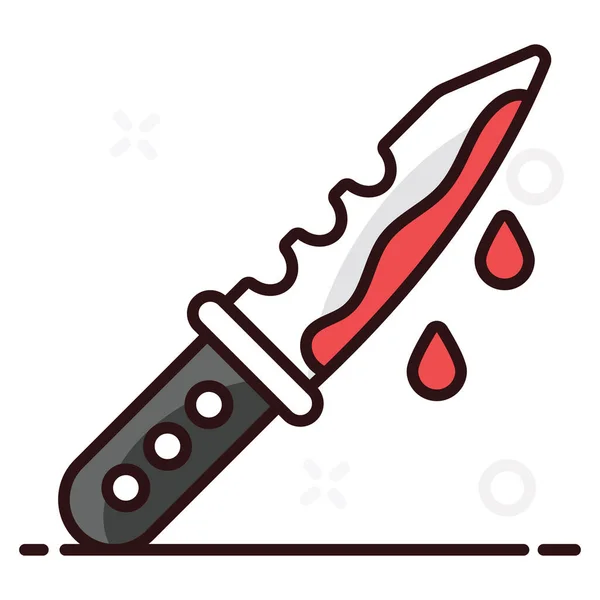 Shaer Killer Knife Vector Blood Dripping Knife Concept — Stock Vector