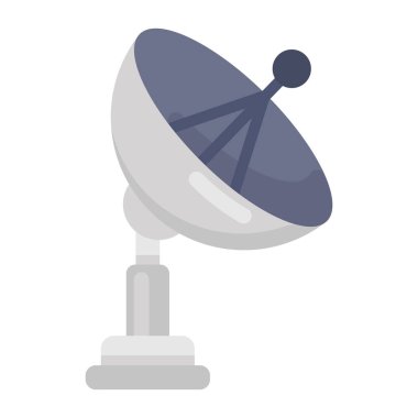 Yayın uydusu parabolik çanağın düzenlenebilir vektör biçimi 