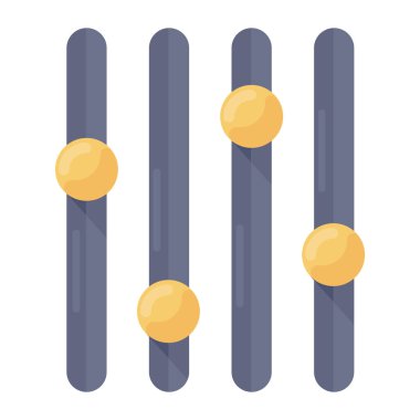 Ses ayarlayıcısının vektör tasarımı, düz biçimli ses denetleyici 